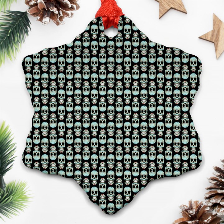 Skull Pattern Snowflake Ornament (Two Sides)