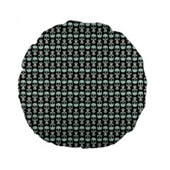 Skull Pattern Standard 15  Premium Round Cushions by Sparkle