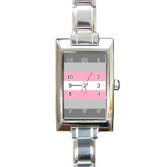 Demigirl Pride Flag Lgbtq Rectangle Italian Charm Watch by lgbtnation