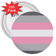 Demigirl Pride Flag Lgbtq 3  Buttons (100 Pack)  by lgbtnation