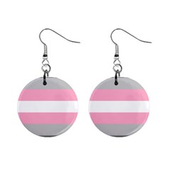 Demigirl Pride Flag Lgbtq Mini Button Earrings by lgbtnation