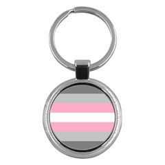 Demigirl Pride Flag Lgbtq Key Chain (round) by lgbtnation