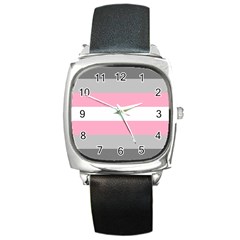 Demigirl Pride Flag Lgbtq Square Metal Watch by lgbtnation