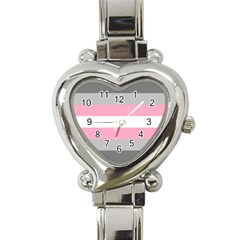 Demigirl Pride Flag Lgbtq Heart Italian Charm Watch by lgbtnation