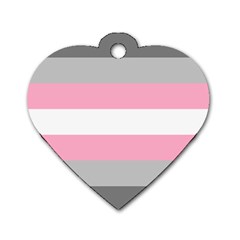 Demigirl Pride Flag Lgbtq Dog Tag Heart (one Side) by lgbtnation