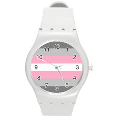 Demigirl Pride Flag Lgbtq Round Plastic Sport Watch (m) by lgbtnation