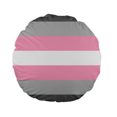 Demigirl Pride Flag Lgbtq Standard 15  Premium Round Cushions by lgbtnation