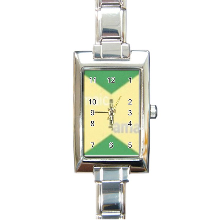 Jamaica, Jamaica  Rectangle Italian Charm Watch