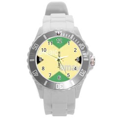 Jamaica, Jamaica  Round Plastic Sport Watch (l) by Janetaudreywilson