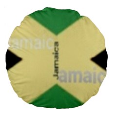 Jamaica, Jamaica  Large 18  Premium Flano Round Cushions by Janetaudreywilson