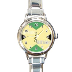 Jamaica, Jamaica  Round Italian Charm Watch by Janetaudreywilson