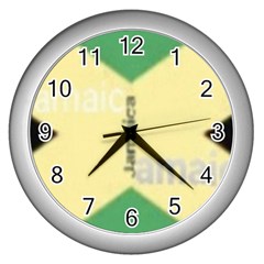 Jamaica, Jamaica  Wall Clock (silver) by Janetaudreywilson