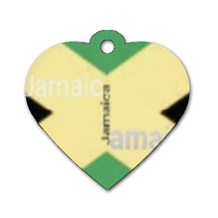 Jamaica, Jamaica  Dog Tag Heart (Two Sides)