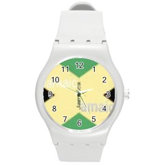 Jamaica, Jamaica  Round Plastic Sport Watch (m) by Janetaudreywilson