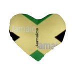 Jamaica, Jamaica  Standard 16  Premium Flano Heart Shape Cushions Front