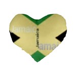 Jamaica, Jamaica  Standard 16  Premium Flano Heart Shape Cushions Back