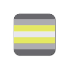 Deminonbinary Pride Flag Lgbtq Rubber Coaster (square)  by lgbtnation