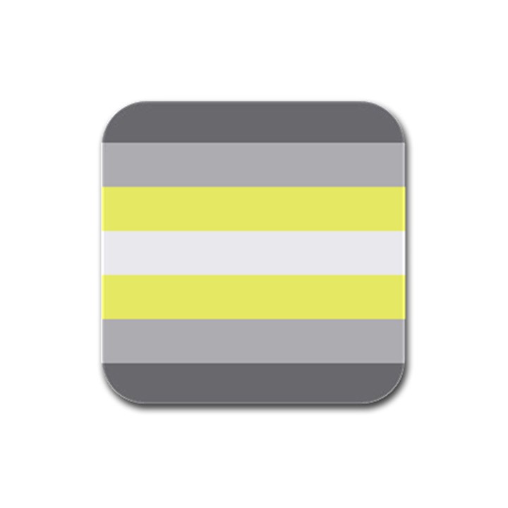 Deminonbinary Pride Flag LGBTQ Rubber Square Coaster (4 pack) 