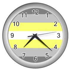 Deminonbinary Pride Flag Lgbtq Wall Clock (silver) by lgbtnation