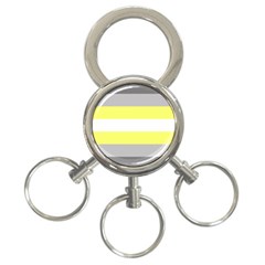 Deminonbinary Pride Flag Lgbtq 3-ring Key Chain by lgbtnation