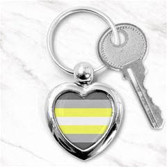 Deminonbinary Pride Flag Lgbtq Key Chain (heart) by lgbtnation