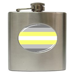 Deminonbinary Pride Flag Lgbtq Hip Flask (6 Oz) by lgbtnation