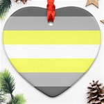 Deminonbinary Pride Flag LGBTQ Heart Ornament (Two Sides) Front