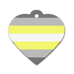 Deminonbinary Pride Flag Lgbtq Dog Tag Heart (one Side) by lgbtnation