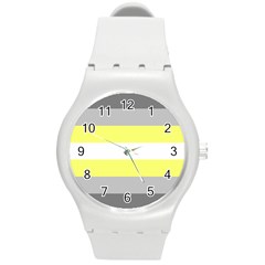 Deminonbinary Pride Flag Lgbtq Round Plastic Sport Watch (m) by lgbtnation