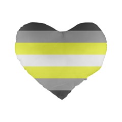 Deminonbinary Pride Flag Lgbtq Standard 16  Premium Heart Shape Cushions by lgbtnation