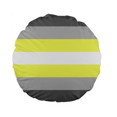 Deminonbinary Pride Flag Lgbtq Standard 15  Premium Flano Round Cushions by lgbtnation