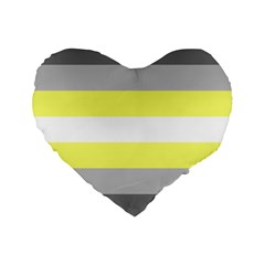 Deminonbinary Pride Flag Lgbtq Standard 16  Premium Flano Heart Shape Cushions by lgbtnation