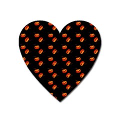 Kawaii Pumpkin Black Heart Magnet