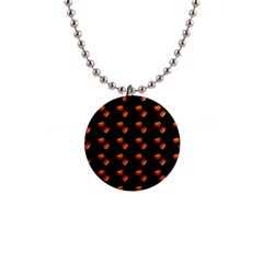 Kawaii Pumpkin Black 1  Button Necklace