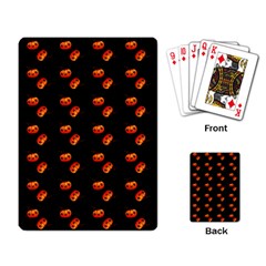 Kawaii Pumpkin Black Playing Cards Single Design (rectangle)