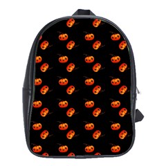 Kawaii Pumpkin Black School Bag (xl) by vintage2030