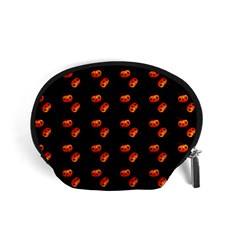 Kawaii Pumpkin Black Accessory Pouch (small) by vintage2030