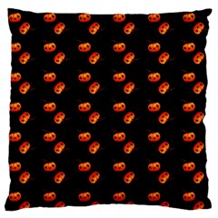 Kawaii Pumpkin Black Large Flano Cushion Case (two Sides) by vintage2030