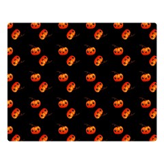 Kawaii Pumpkin Black Double Sided Flano Blanket (large)  by vintage2030