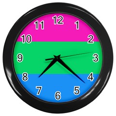 Polysexual Pride Flag Lgbtq Wall Clock (black) by lgbtnation