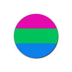 Polysexual Pride Flag Lgbtq Rubber Coaster (round)  by lgbtnation