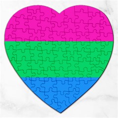 Polysexual Pride Flag Lgbtq Jigsaw Puzzle (heart) by lgbtnation