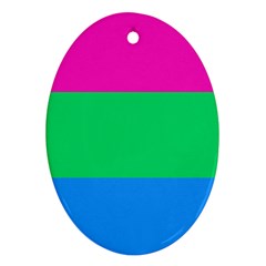 Polysexual Pride Flag Lgbtq Oval Ornament (two Sides) by lgbtnation