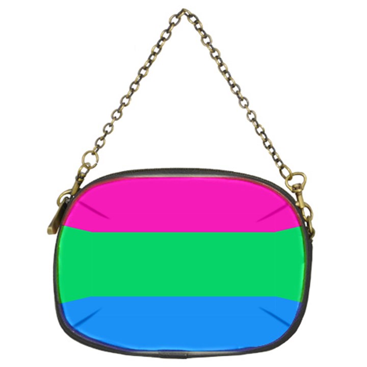 Polysexual Pride Flag LGBTQ Chain Purse (Two Sides)