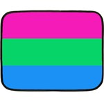 Polysexual Pride Flag LGBTQ Fleece Blanket (Mini) 35 x27  Blanket