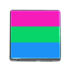 Polysexual Pride Flag Lgbtq Memory Card Reader (square 5 Slot) by lgbtnation