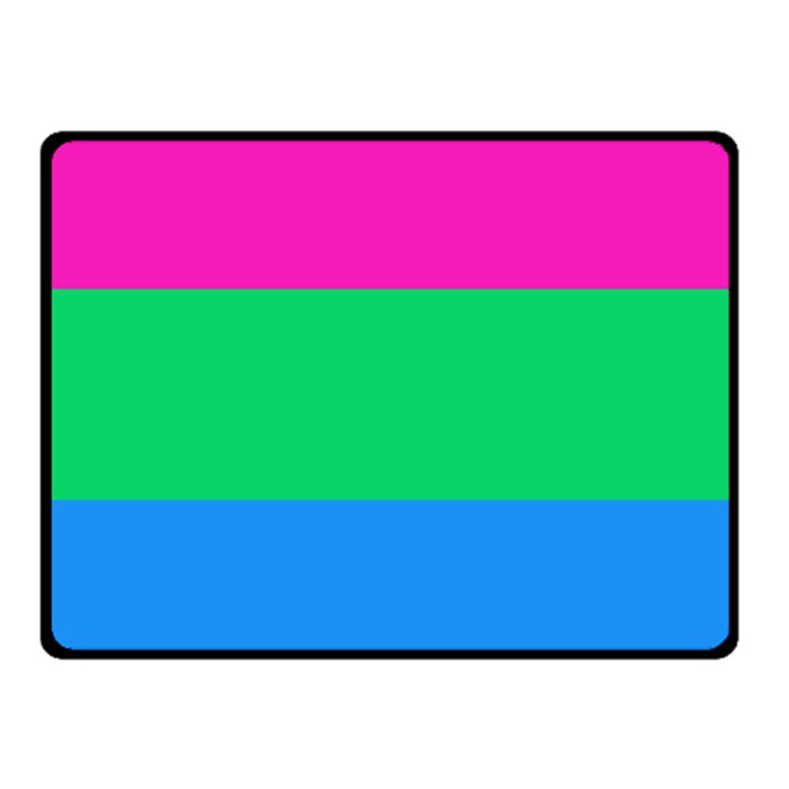 Polysexual Pride Flag LGBTQ Fleece Blanket (Small)