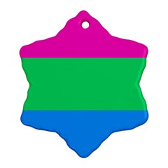 Polysexual Pride Flag Lgbtq Snowflake Ornament (two Sides) by lgbtnation