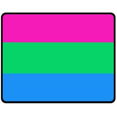 Polysexual Pride Flag Lgbtq Double Sided Fleece Blanket (medium)  by lgbtnation