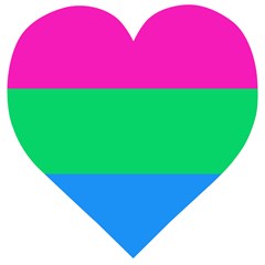 Polysexual Pride Flag Lgbtq Wooden Puzzle Heart by lgbtnation